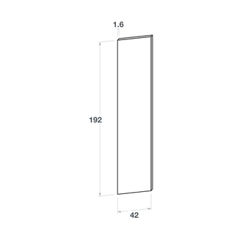 Panel, Straight model, walnut, 42x192 cm