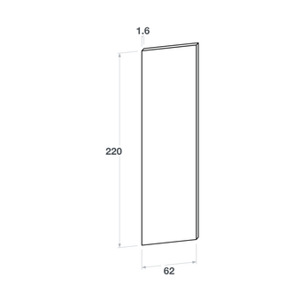 Panel, Straight model, 62x220 cm