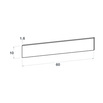 Drawer front, Straight model, 60x10 cm
