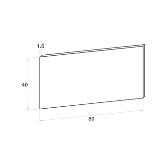 Drawer front, Straight model, 80x40 cm