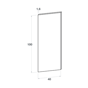 Door front, Straight model, 40x100 cm