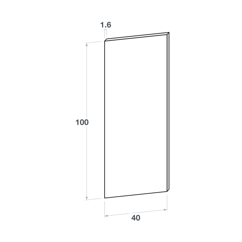 Door front, Straight model, 40x100 cm