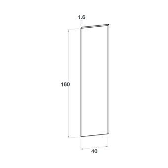 Door front, Straight model, honey oak, 40x160 cm