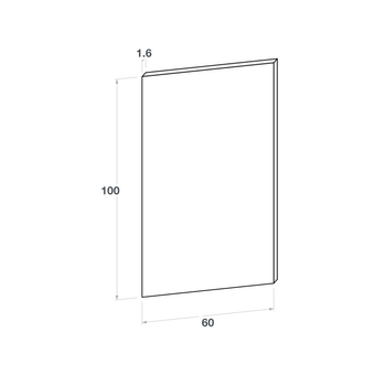 Door front, Straight model, 60x100 cm