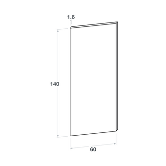 Door front, Straight model, 60x140 cm