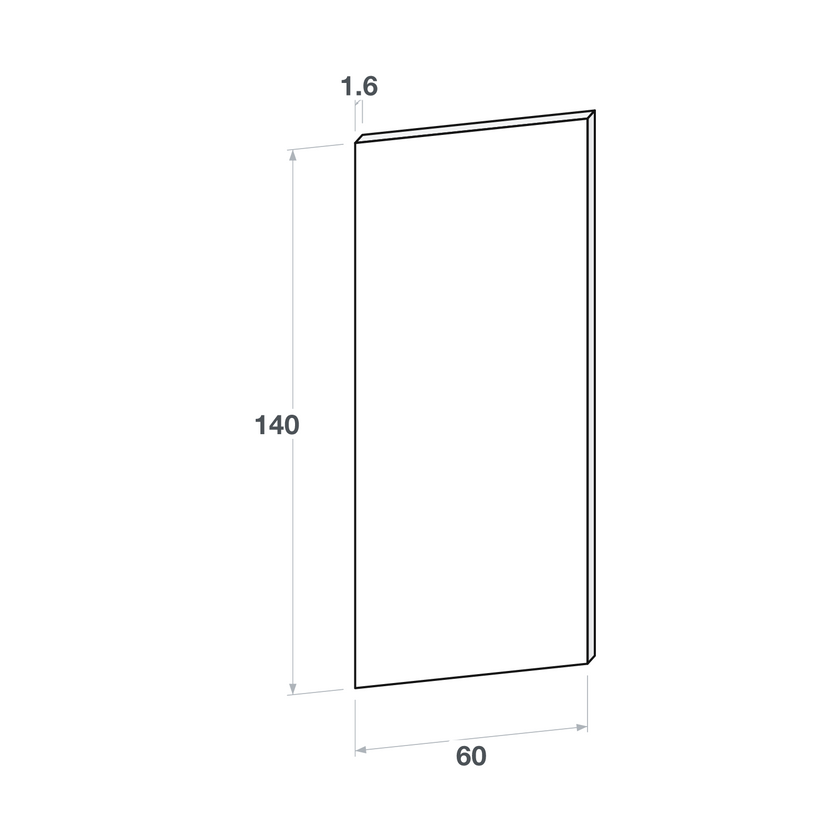 Door front, Straight model, 60x140 cm