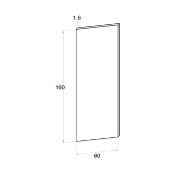Door front, Straight model, 60x160 cm