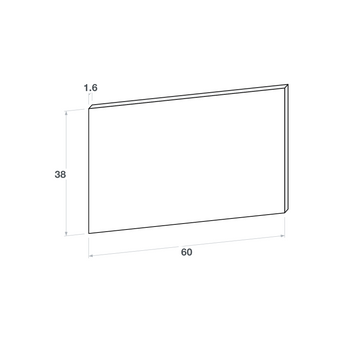 Door front, Straight model, 60x38 cm