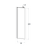 Left door front, Straight model, 50x201 cm
