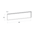 Front sertar, model maner-U, 40x10 cm