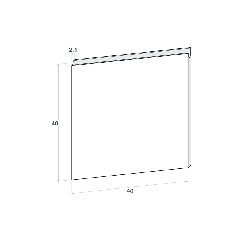 Front sertar, model maner-U, 40x40 cm