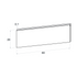 Front sertar, model maner U, stejar honey, 60x40 cm