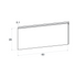 Drawer front, U-Handle model, oak, 60x26 cm