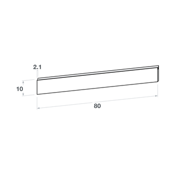 Front sertar, model maner-U, 80x10 cm