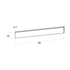 Drawer front, U-Handle model, 80x10 cm