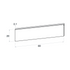 Drawer front, U-Handle model, honey oak, 80x20 cm