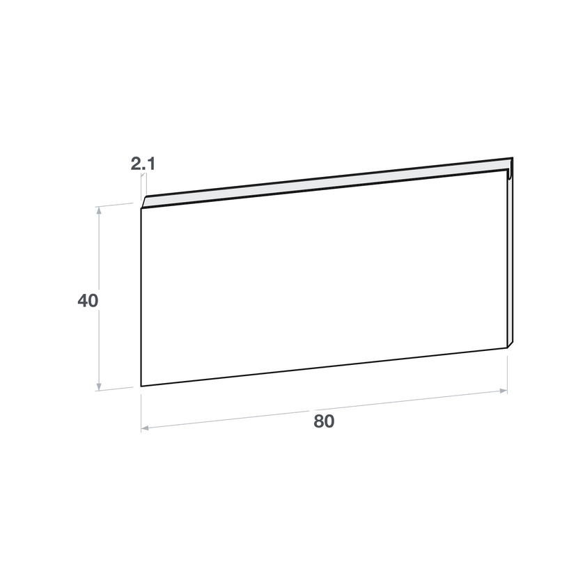 Front sertar, model maner-U, 80x40 cm