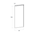 Door front, U-Handle model, 40x100 cm
