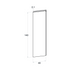 Door front, U-Handle model, 40x140 cm