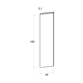 Front usa, model maner U, stejar honey, 40x160 cm