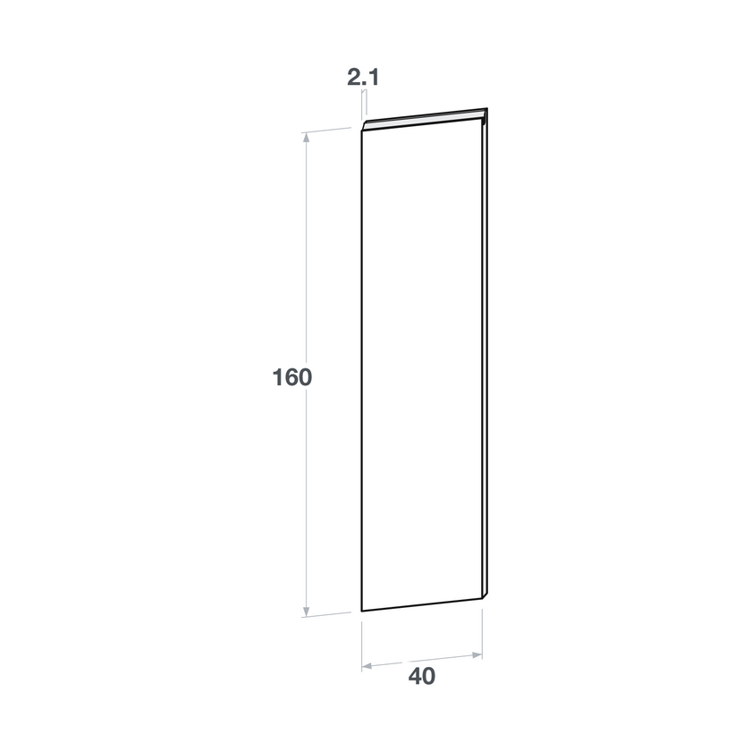 Front usa, model maner U, stejar honey, 40x160 cm