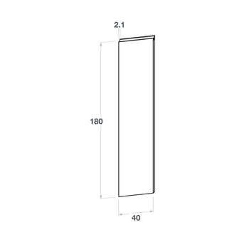 Front usa, model maner U, stejar honey, 40x180 cm
