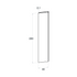 Door front, U-Handle model, 40x200 cm