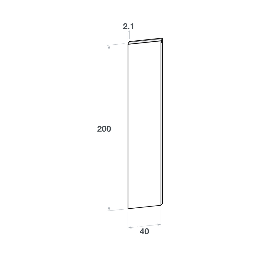 Door front, U-Handle model, 40x200 cm