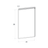 Dishwasher door front, U-Handle model, 45x80 cm