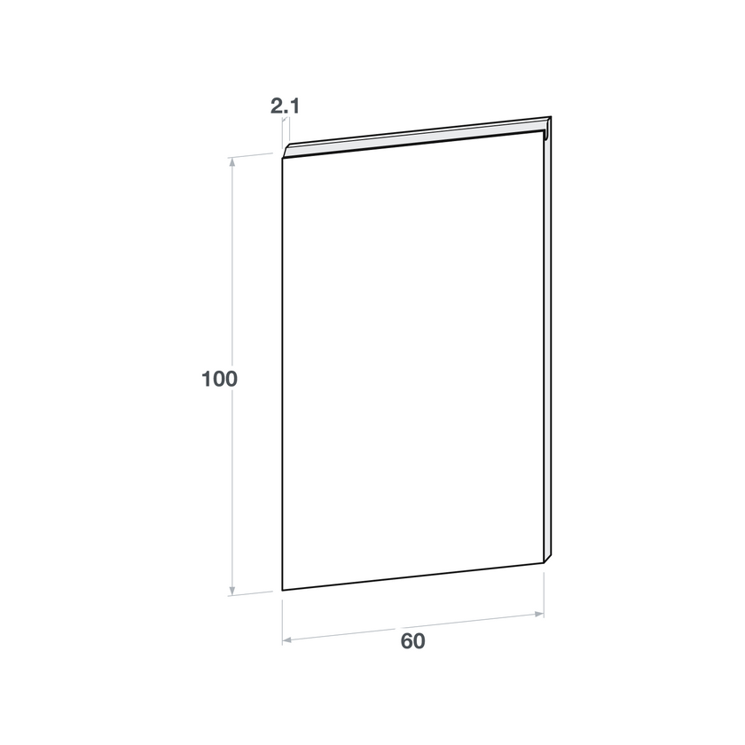 Door front, U-Handle model, 60x100 cm