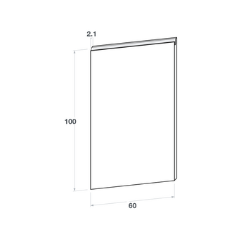 Door front, U-Handle model, honey oak, 60x100 cm