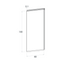 Door front, U-Handle model, 60x140 cm