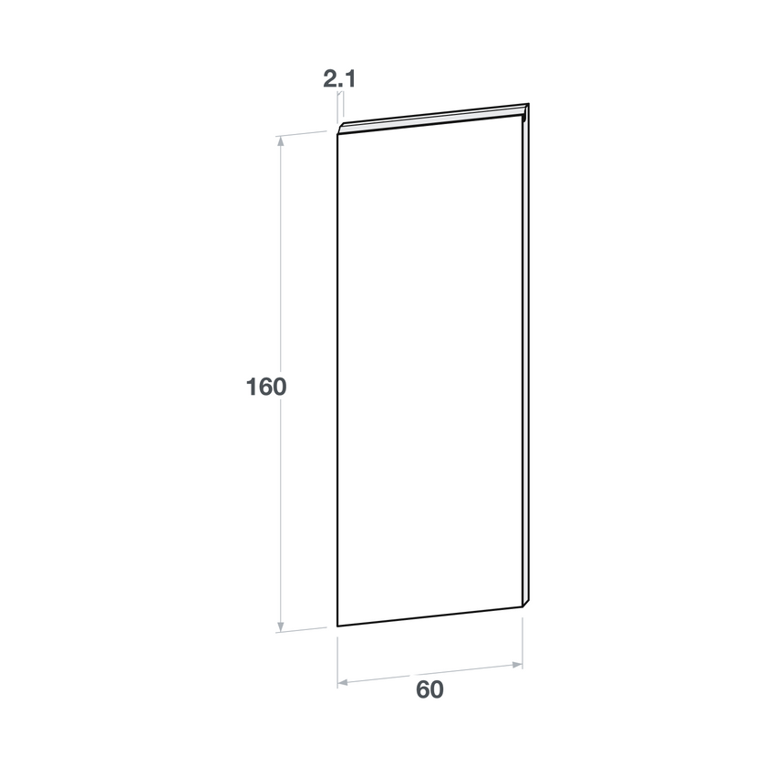 Door front, U-Handle model, 60x160 cm