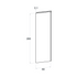 Door front, U-Handle model, 60x200 cm