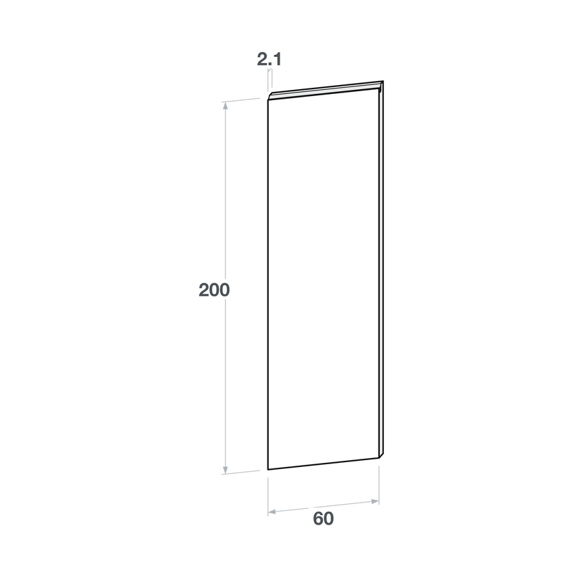 Door front, U-Handle model, 60x200 cm