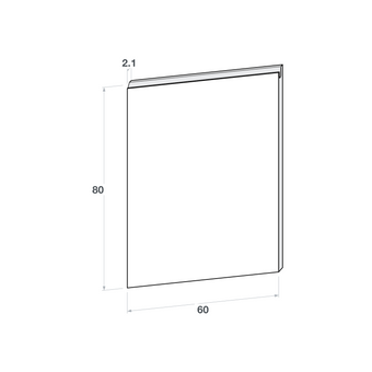Door front, U-Handle model, 60x80 cm