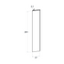 Right door front, U-Handle model, walnut, 37x201 cm