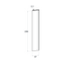 Right door front, U-Handle model, honey oak, 37x236 cm