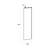 Right door front, U-Handle model, walnut, 50x201 cm