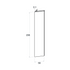 Right door front, U-Handle model, honey oak, 50x236 cm
