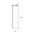 Left door front, U-Handle model, honey oak, 50x201 cm