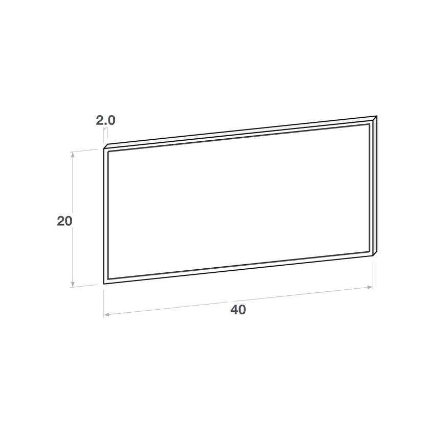 Drawer front, Narrow Frame model, honey oak, 40x20 cm
