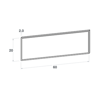 Drawer front, Narrow Frame model, 60x20 cm