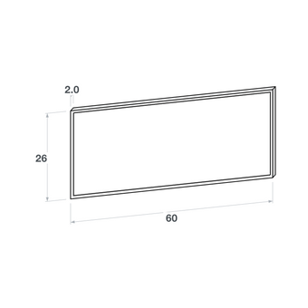 Drawer front, Narrow Frame model, 60x26 cm