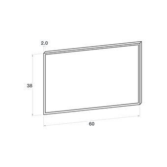 Drawer front, Narrow Frame model, oak, 60x38 cm