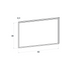 Drawer front, Narrow Frame model, oak, 60x38 cm