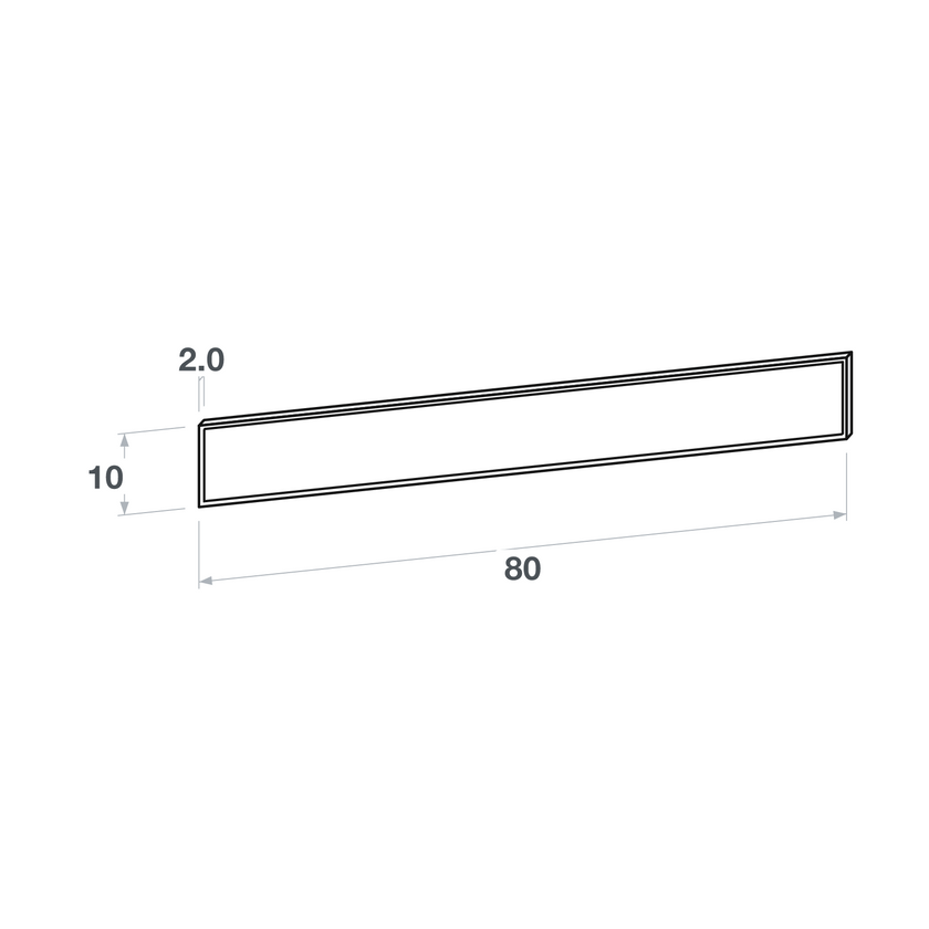 Drawer front, Narrow Frame model, 80x10 cm