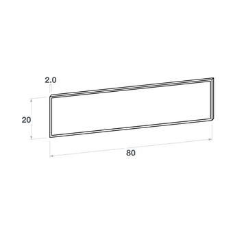 Drawer front, Narrow Frame model, 80x20 cm
