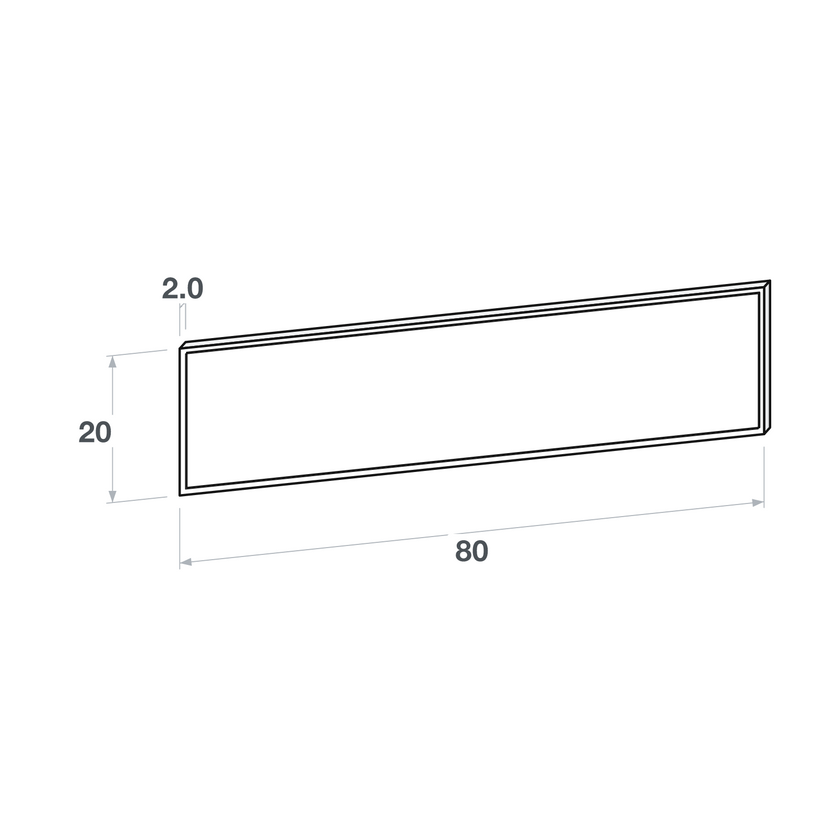 Drawer front, Narrow Frame model, 80x20 cm