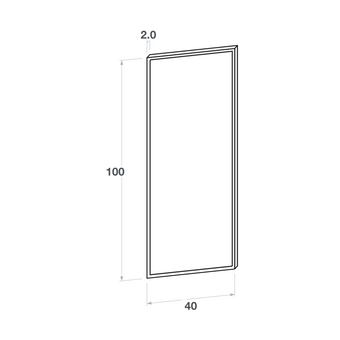 Door front, Narrow Frame model, 40x100 cm
